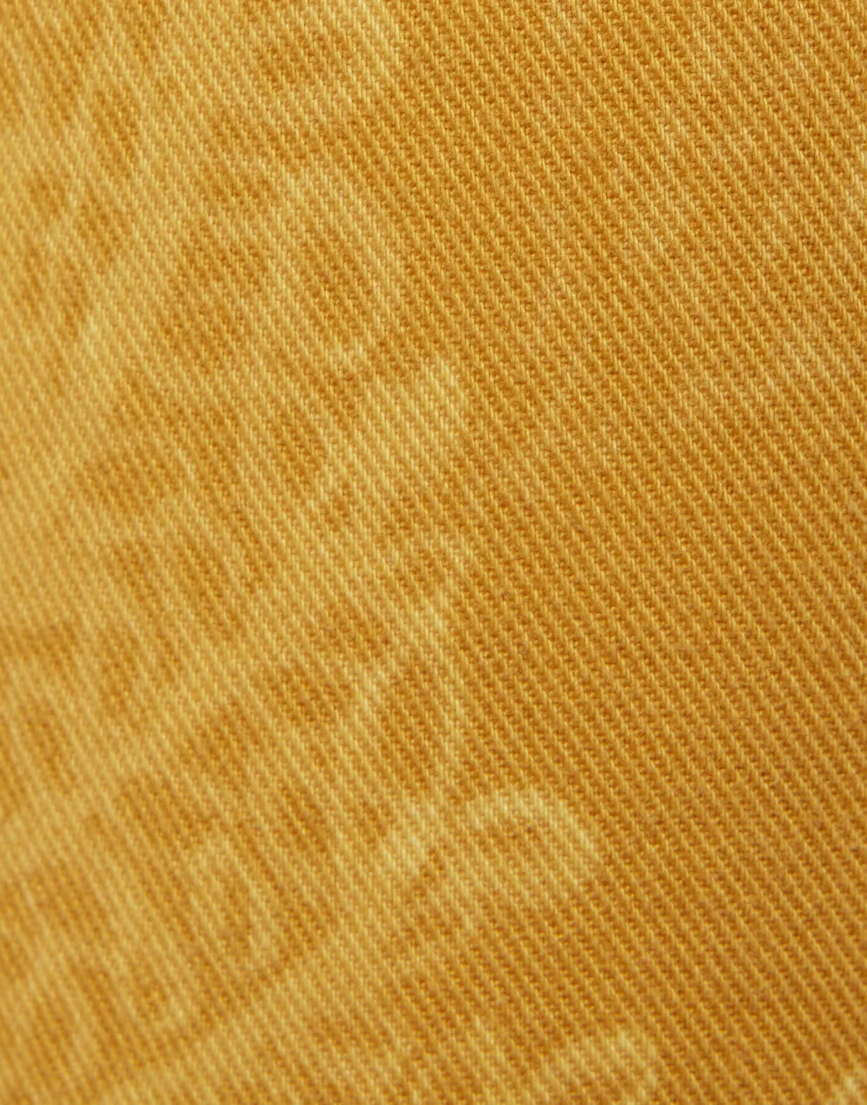 Fancy Crop JeansSicomore Yellow in Laser-Printed Denim With Fringe