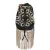 Feria Crossbody BagMini Tiles Black in Macram&eacute;