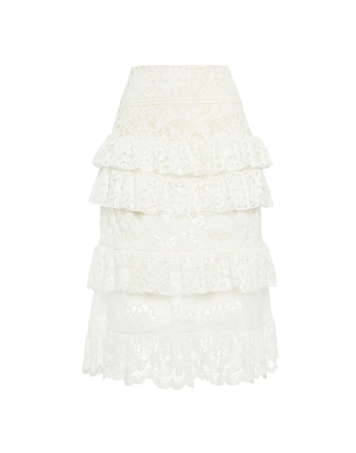 Footloose Lacey SkirtWhite in Cotton Lace