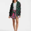 Foulard Mini SkirtLampone Plac&eacute;e Emerald in Envers Satin