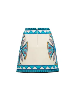 Foulard Mini SkirtLotus Placée Ivory in Stretch Cotton