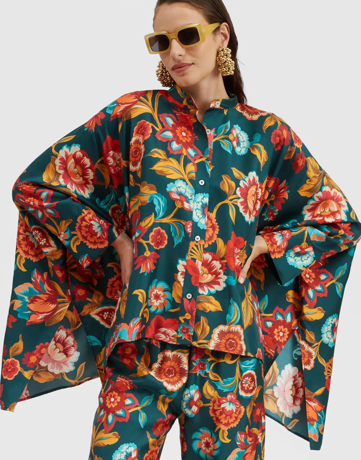 Foulard ShirtHottie Emerald in Silk Twill