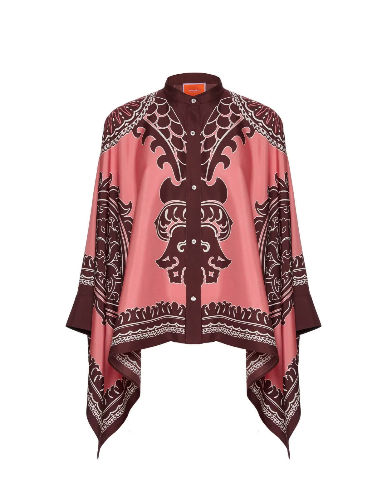 Foulard ShirtOltrarno Placée Pink in Silk Twill