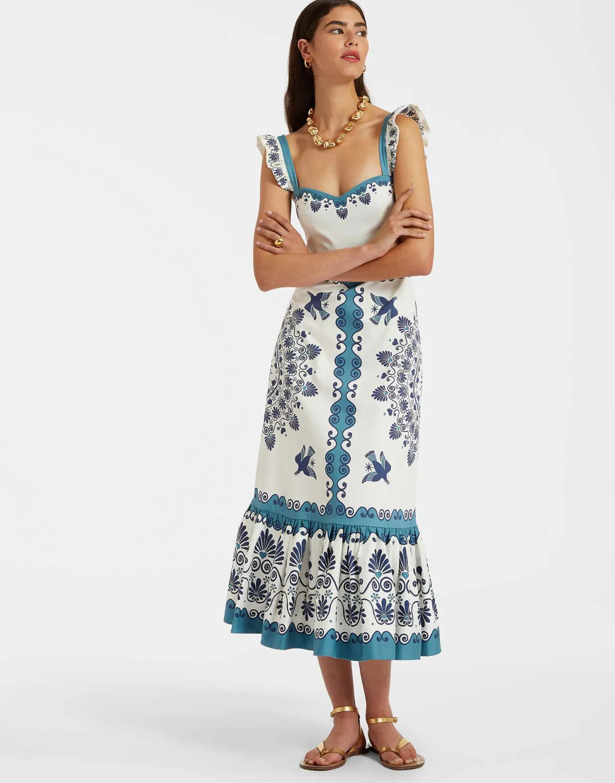 Gingerbread DressOlympus Placée Cream in Flat Cotton Stretch