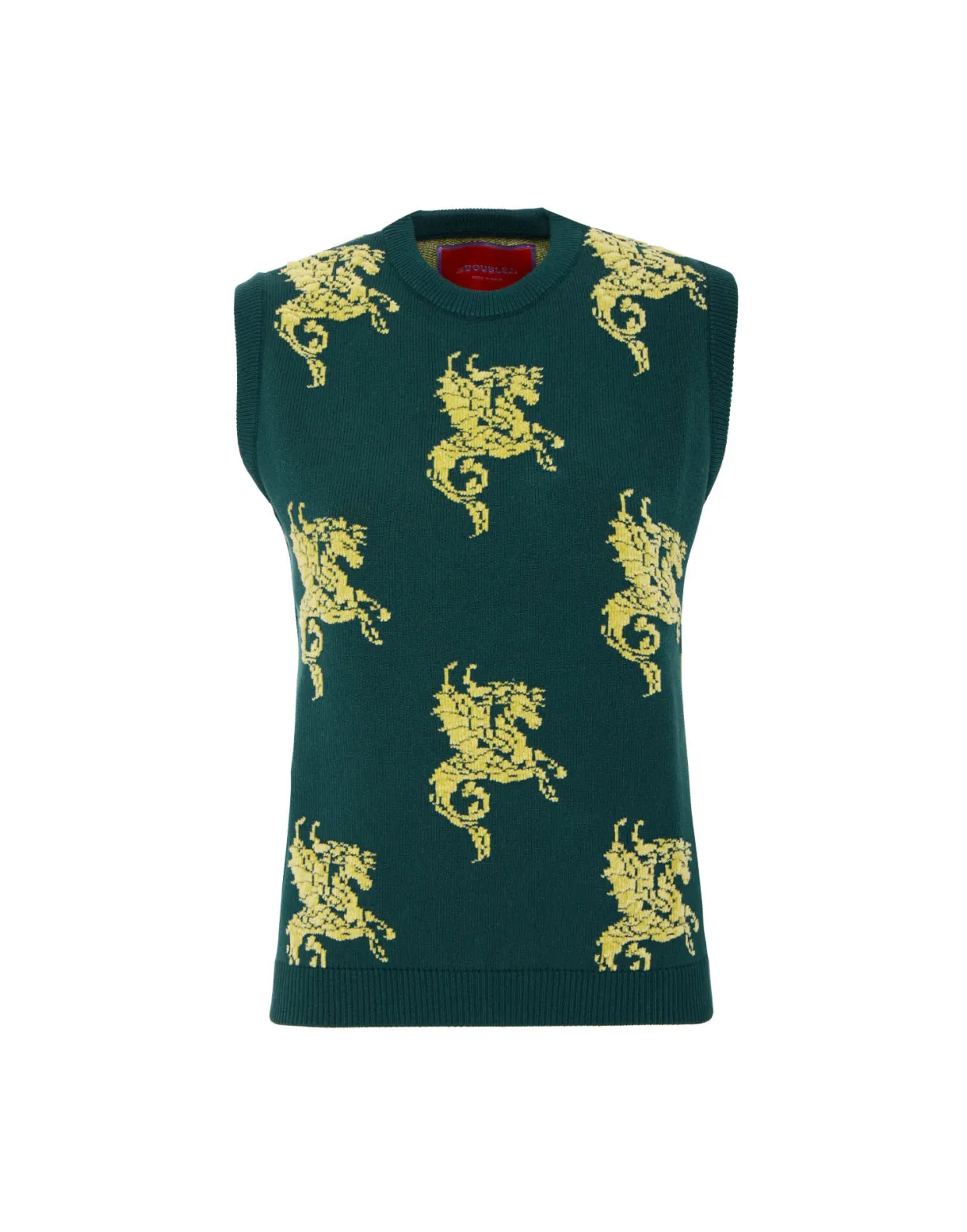 Gryphos GiletBlack & Lime in Fleece Jacquard