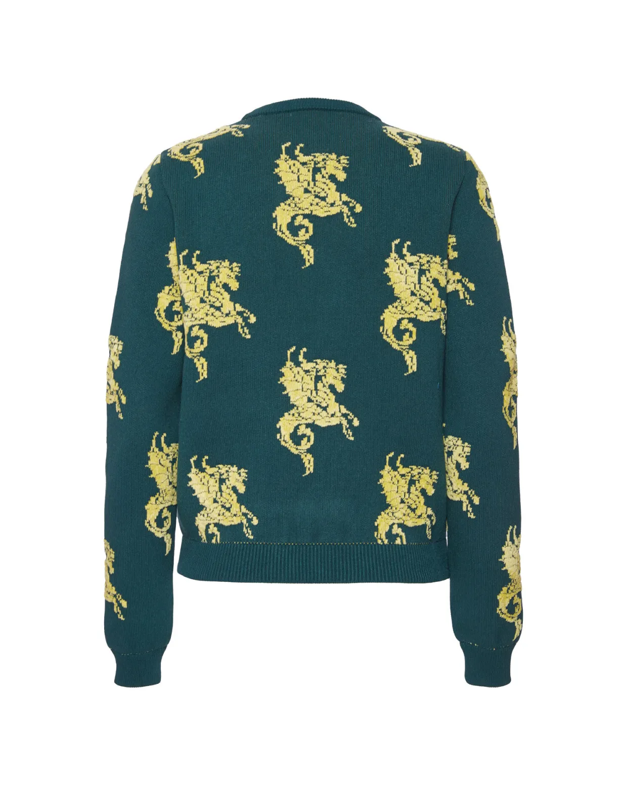 Gryphos SweaterDark Green in Fleece Jacquard