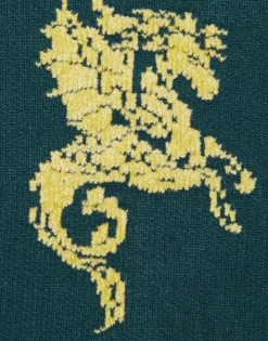 Gryphos SweaterDark Green in Fleece Jacquard