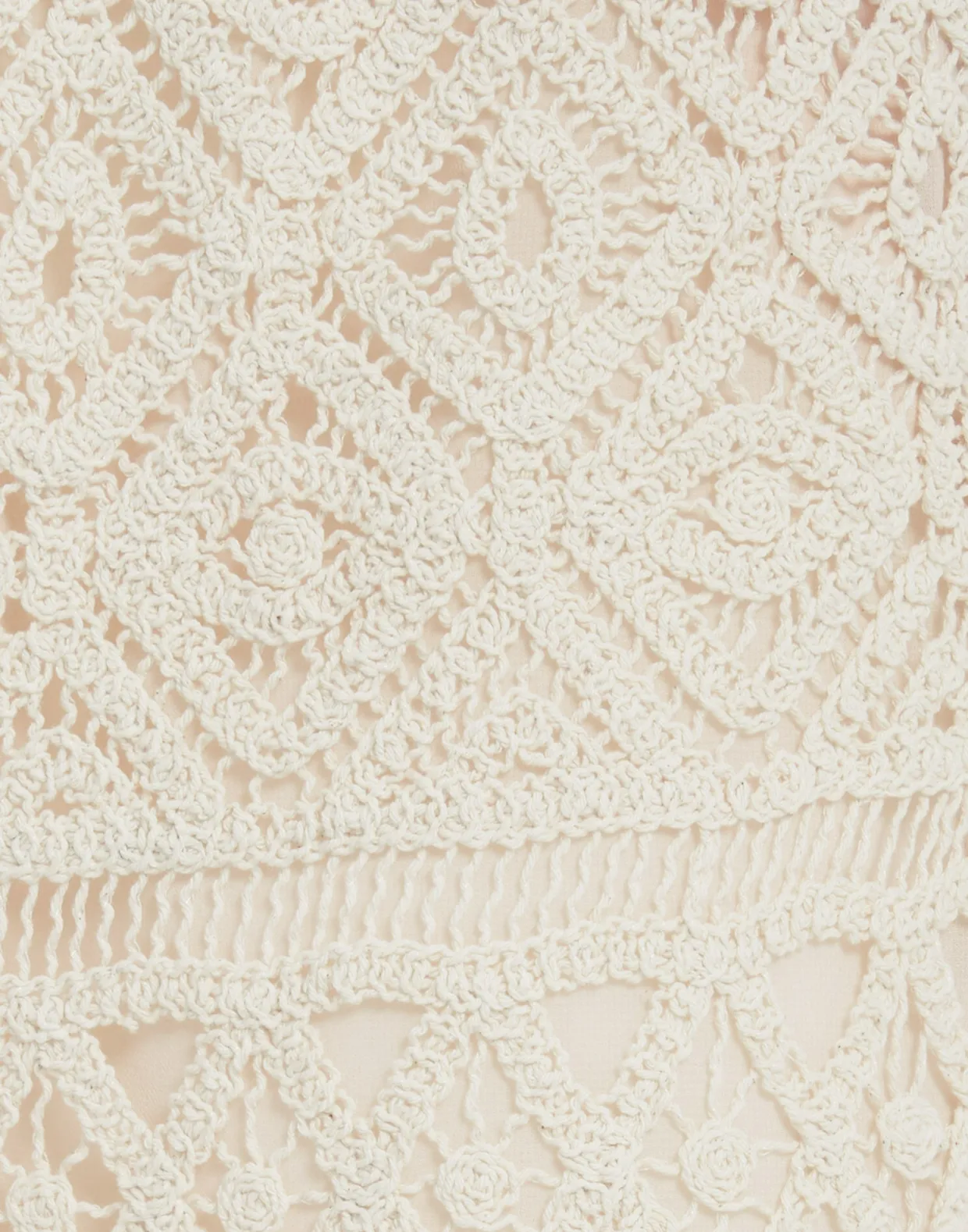 Hand PochettePlaza Cream in Macramé