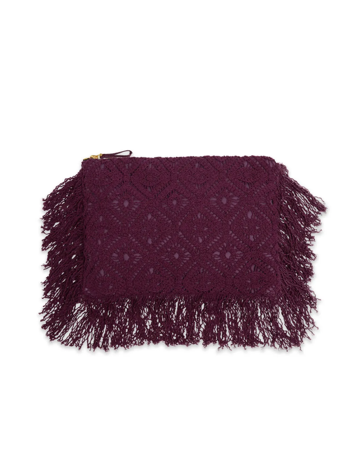 Hand PochettePlaza Purple in Macramé