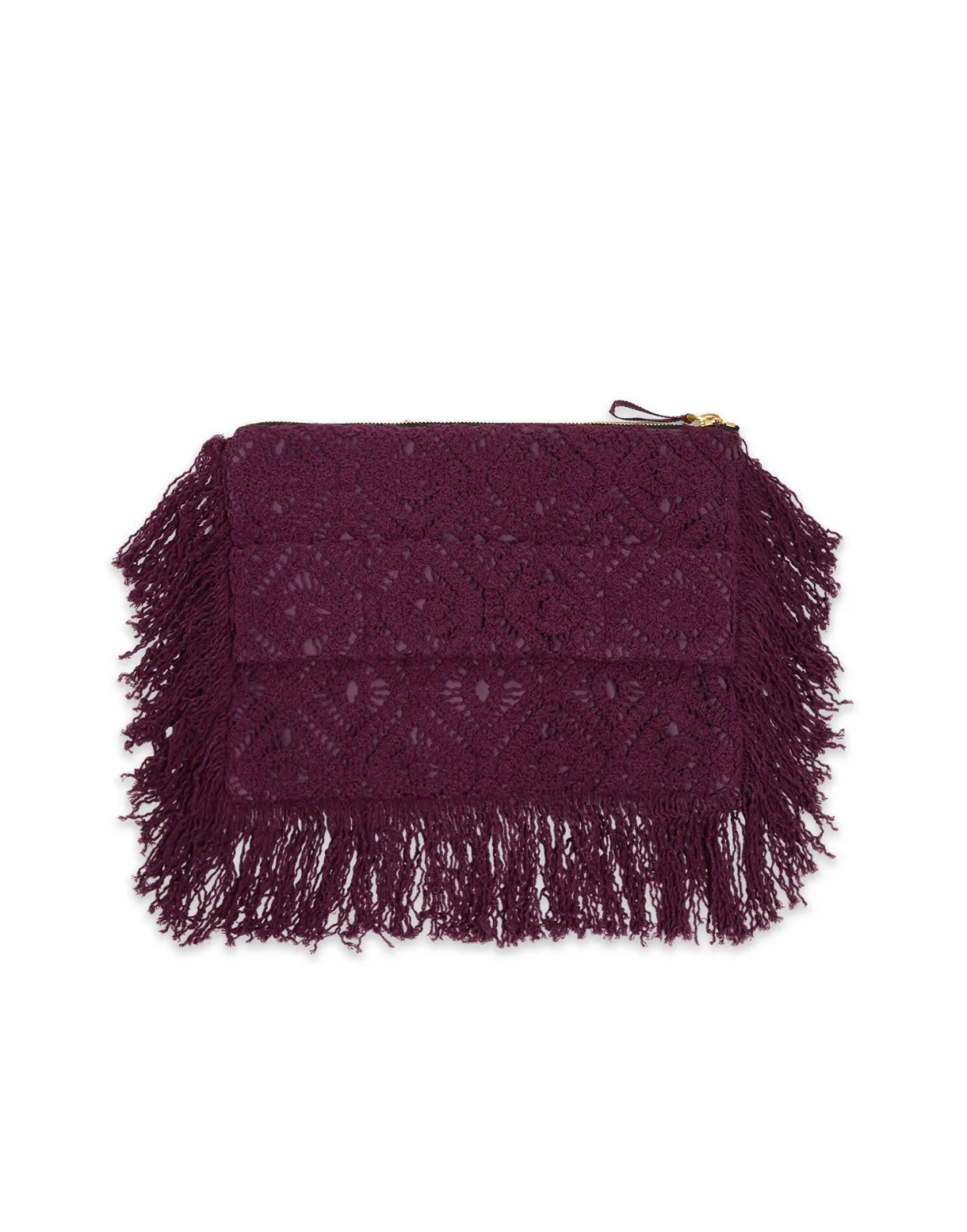Hand PochettePlaza Purple in Macramé