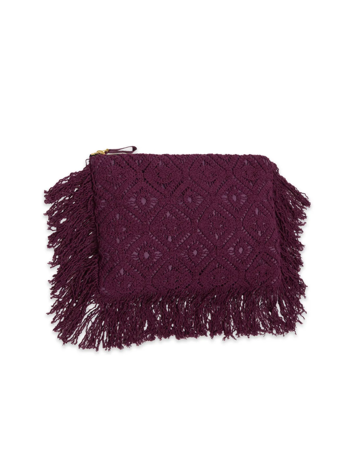 Hand PochettePlaza Purple in Macramé