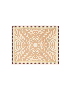 Herringbone Placemats Set Of 2Tudor Pink in Cotton Chevron