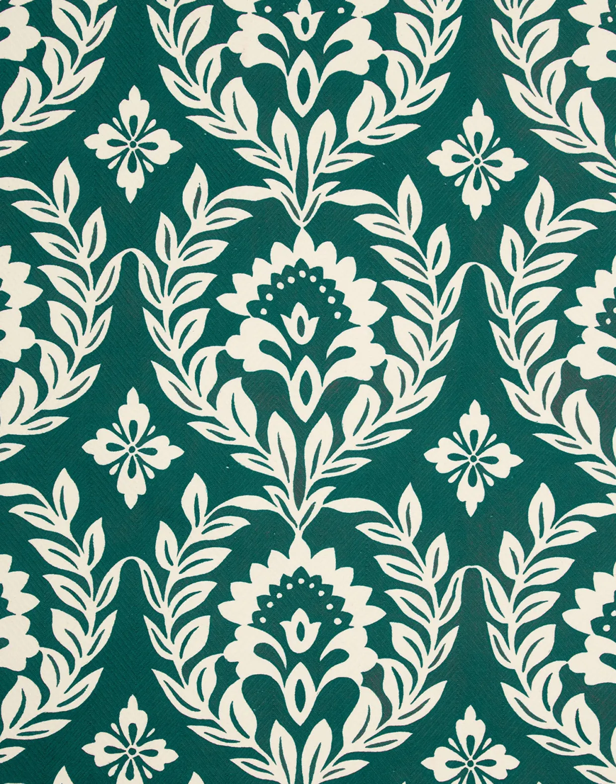 Herringbone RunnerGreen Garland in Cotton Chevron