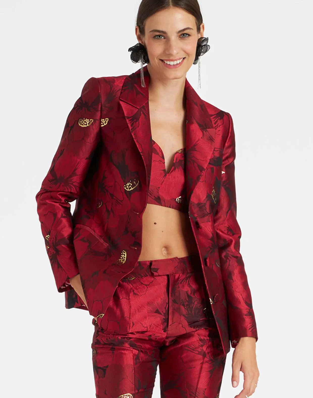 24/7 JacketRuby Red in Jacquard