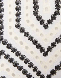 Jackie Mini DressSolid Ivory in Cotton Sangallo