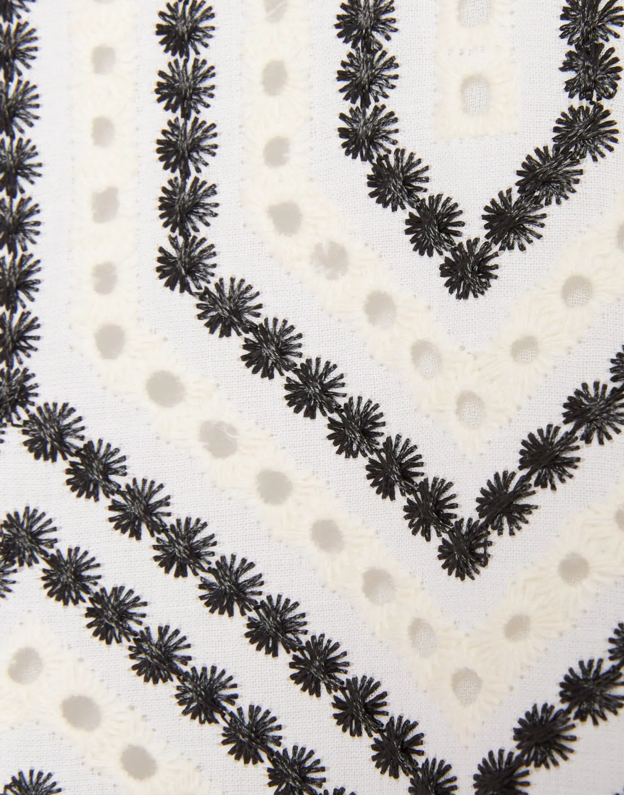 Jackie Mini DressSolid Ivory in Cotton Sangallo