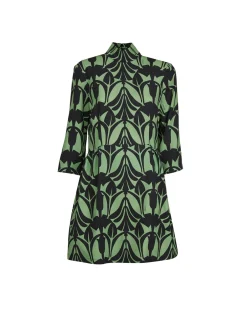 Juliet DressPapyrus Green in Sabl&eacute; Satin