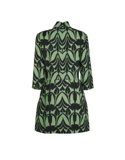 Juliet DressPapyrus Green in Sabl&eacute; Satin