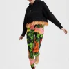 La Scala HoodieBlack in Heavy Jersey With Feathers