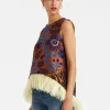 La Scala Top (With Feathers)Jacquard Selva in Jacquard