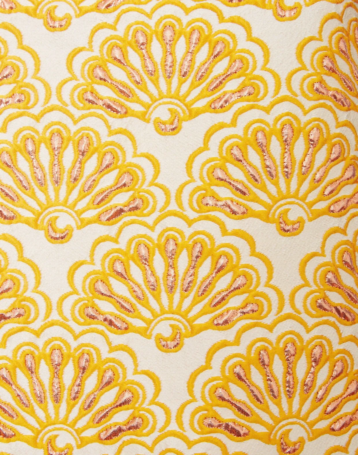 La Scala TopFans Gold in Jacquard With Feathers