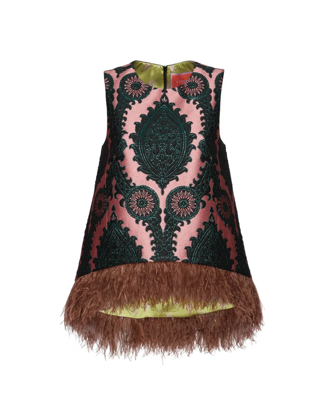 La Scala TopOltrarno Pink in Jacquard With Feathers