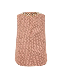 La Scala TopTulip Pale Pink in Jacquard Embroidered