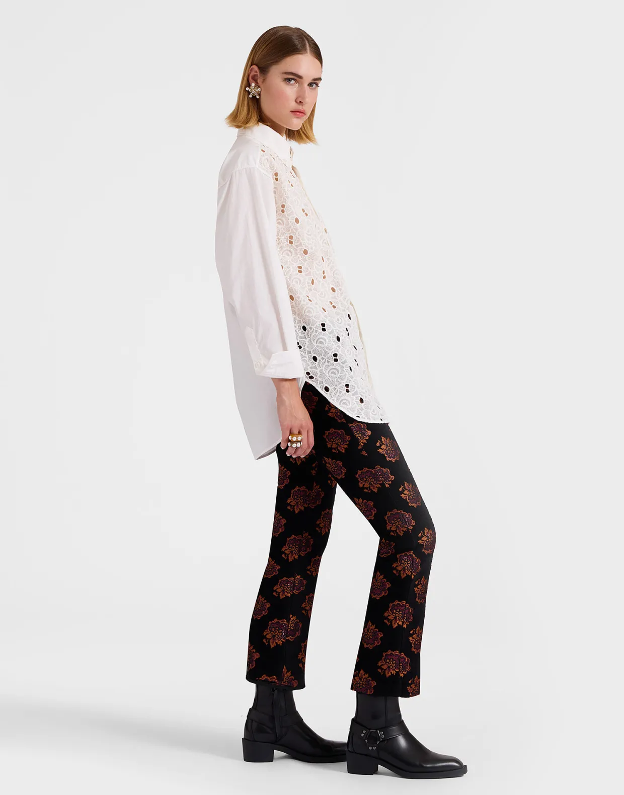 Lacey Better Than Your Boyfriend's ShirtSolid Ivory in Sangallo