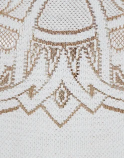 Lacey House T-ShirtSolid White Smoke in Embroidered Cotton