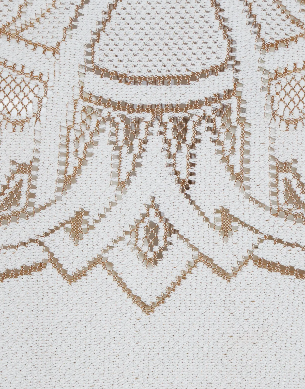 Lacey House T-ShirtSolid White Smoke in Embroidered Cotton