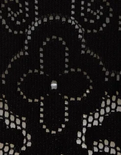 Lacey Make An Exit TopSolid Black in Embroidered Cotton