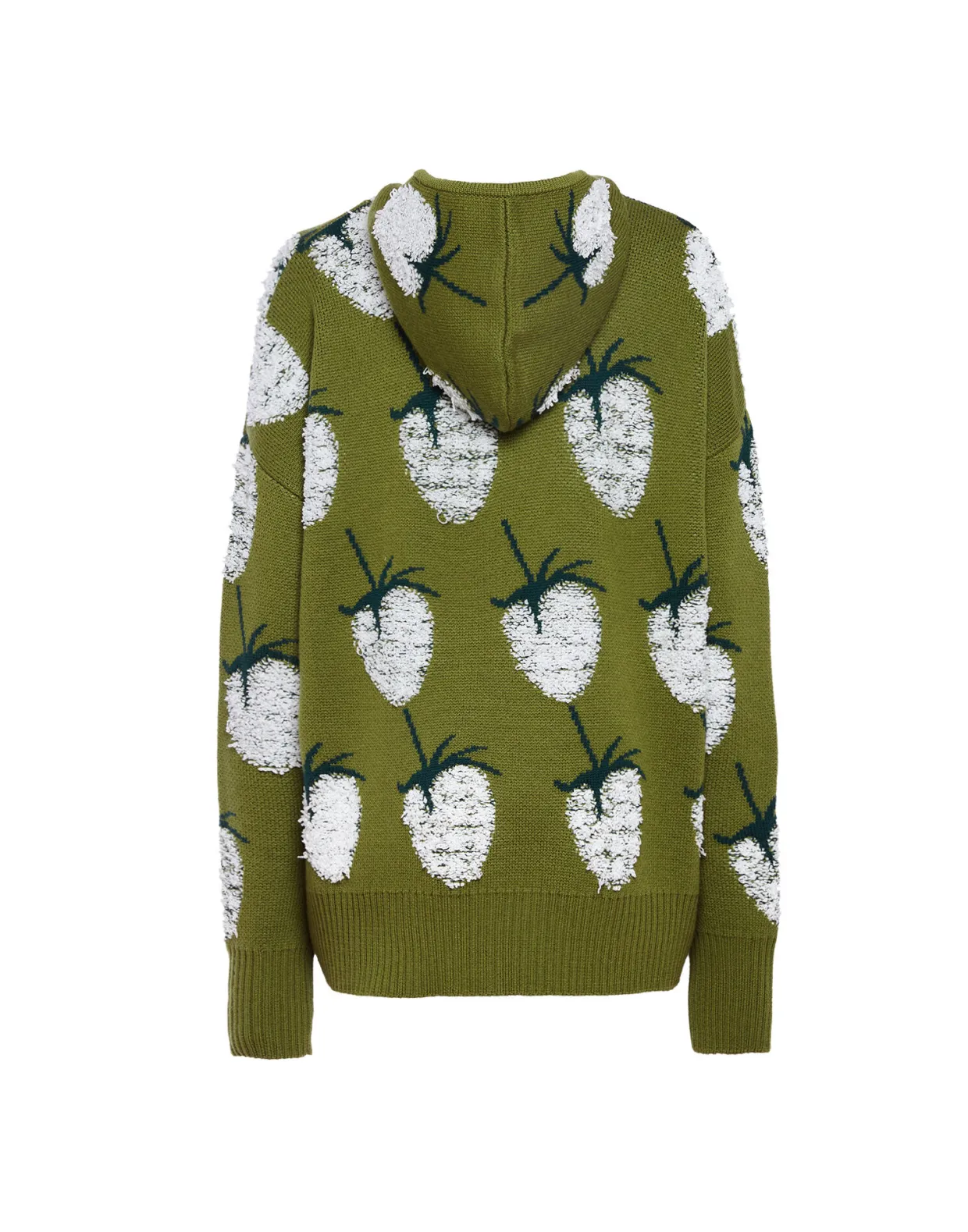 Lampone HoodieGreen in Jacquard