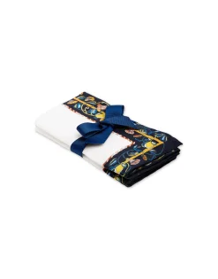 Large Napkins Set Of 2Borboni Blue in Linen