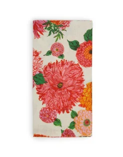 Large Napkins Set Of 2Bright Blooms Small in Linen