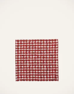 Large Napkins Set Of 2Cherries Avorio in Linen