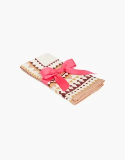 Large Napkins Set Of 2Doric Placée Pink in Linen