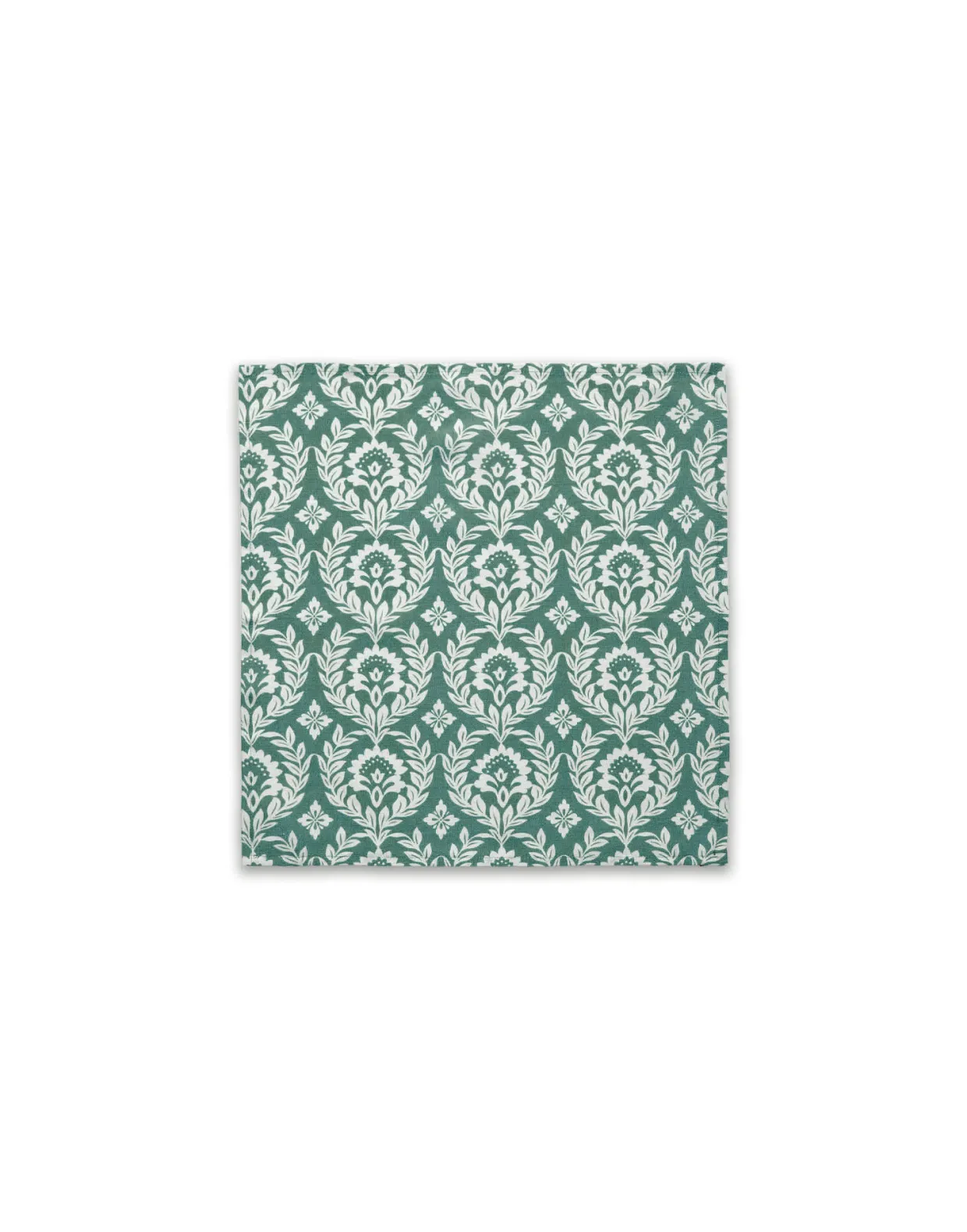 Large Napkins Set Of 2Green Garland in Linen