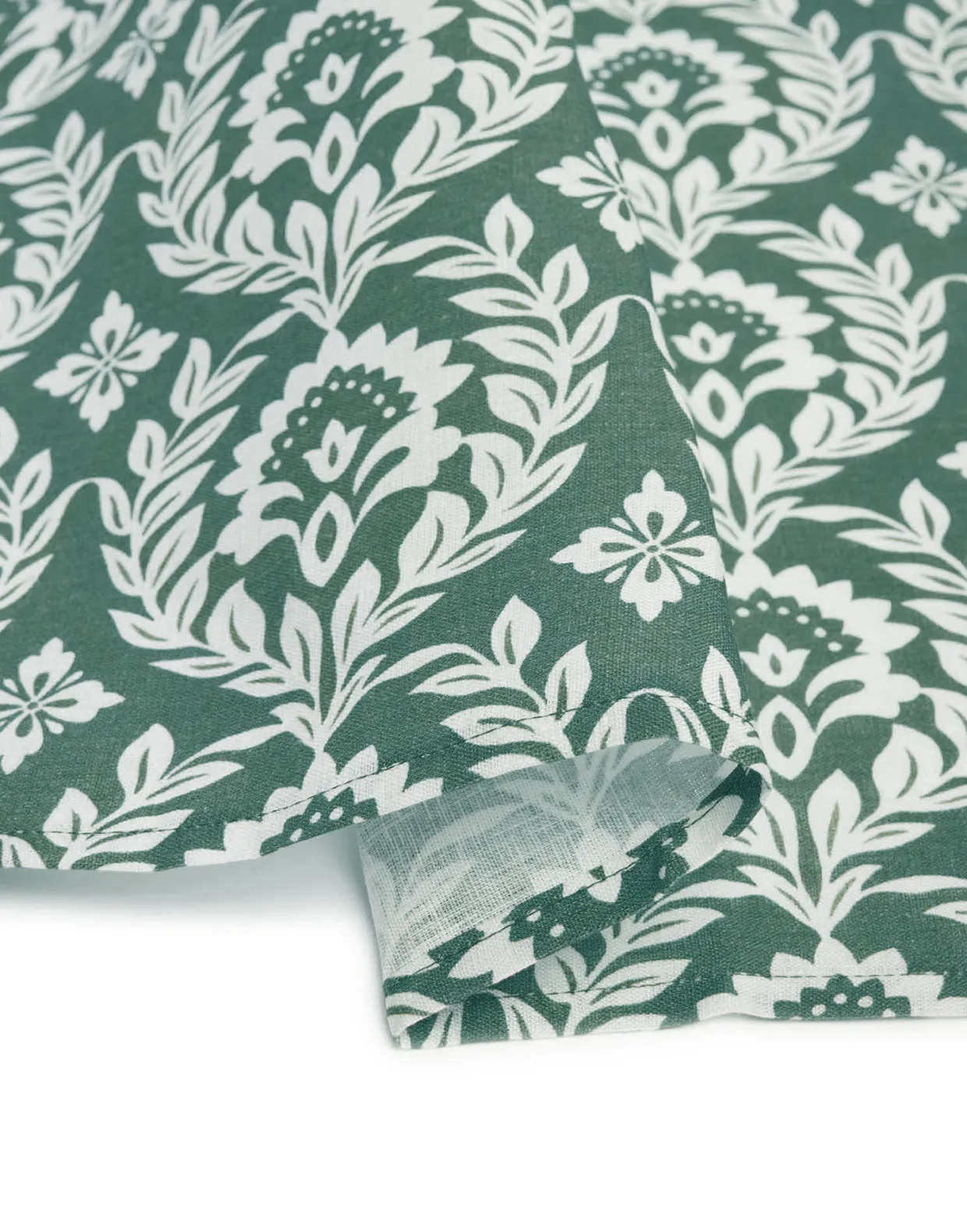 Large Napkins Set Of 2Green Garland in Linen