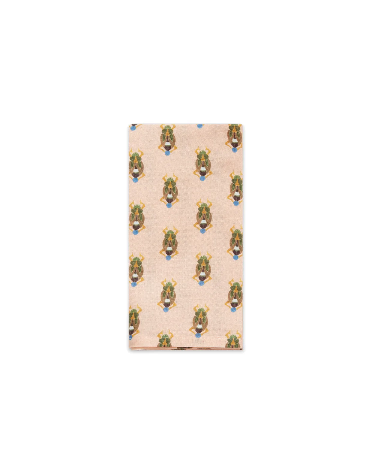 Large Napkins Set Of 2Pink Scarab in Linen