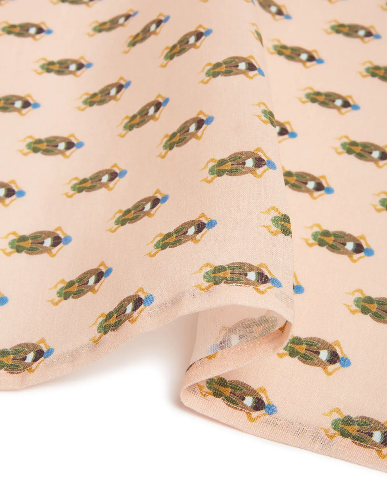 Large Napkins Set Of 2Pink Scarab in Linen