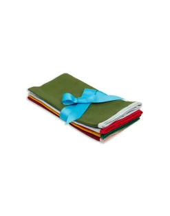 Large Napkins Set Of 4Rainbow Mix in Linen