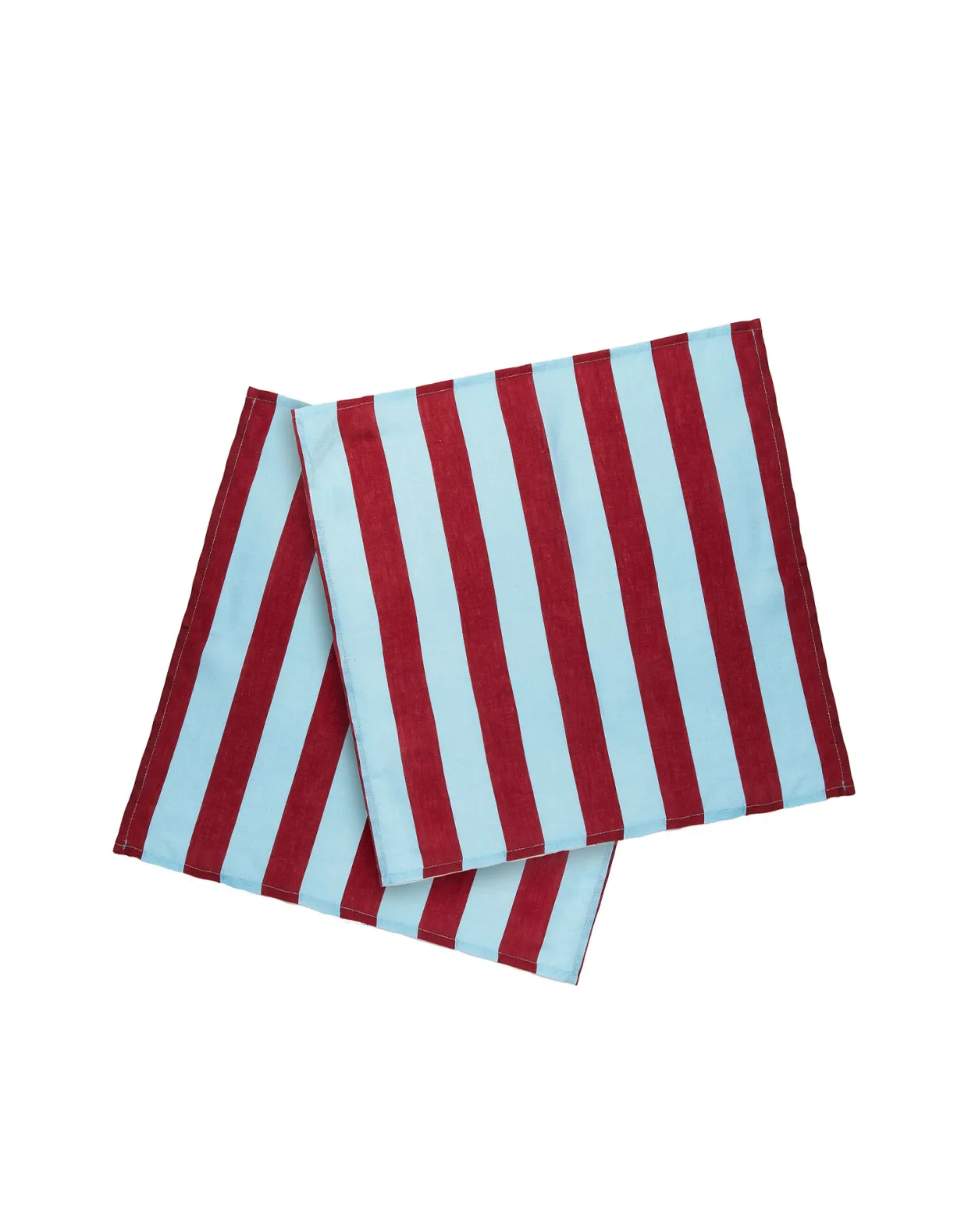 Large Napkins Set of 6Riga Bordeaux - Azzurro in Linen