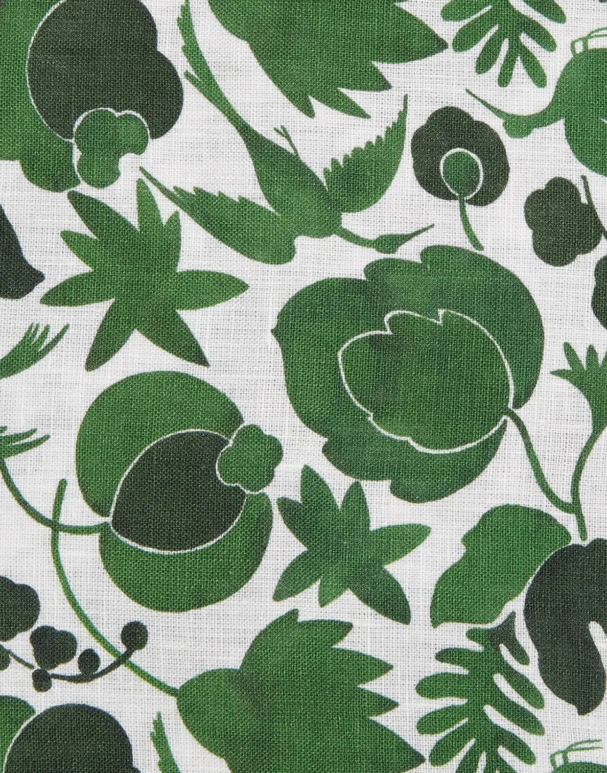 Large Napkins Set Of 2Wildbird Verde Small in Linen