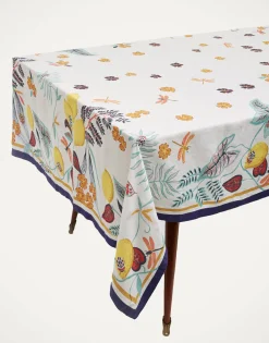 Large TableclothBotanical (Plac&eacute;e) in Linen