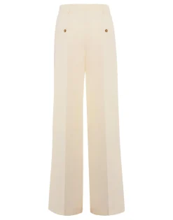 Let Loose PantsSolid Ivory in Cady Wool