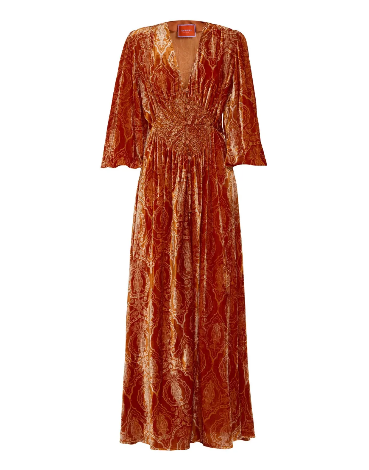 Long Camerino DressBanquet Orange in Devoré