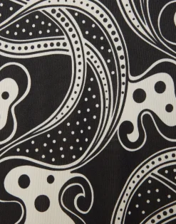 Long Sleeve Swing DressAperol Black & White in Flowy Jersey