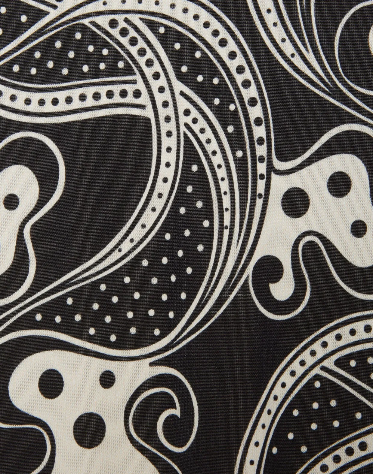Long Sleeve Swing DressAperol Black & White in Flowy Jersey
