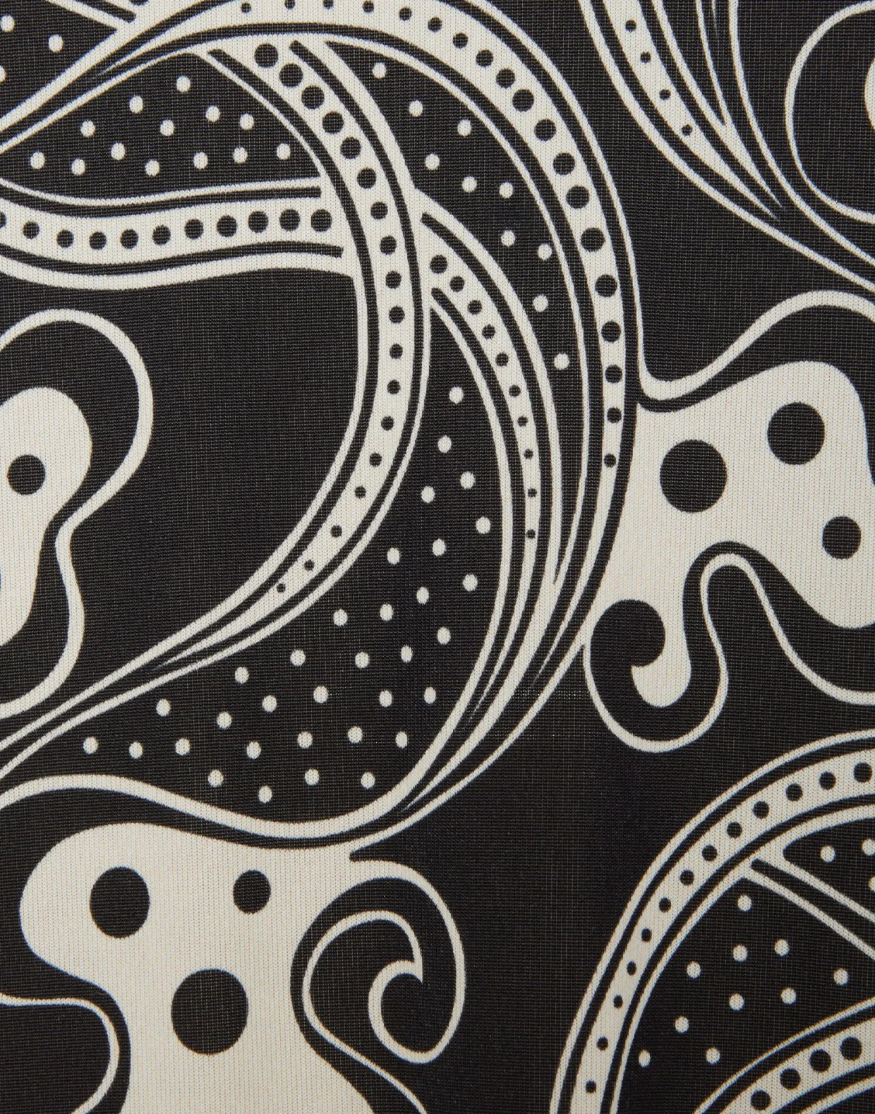 Long Sleeve Swing DressAperol Black & White in Flowy Jersey