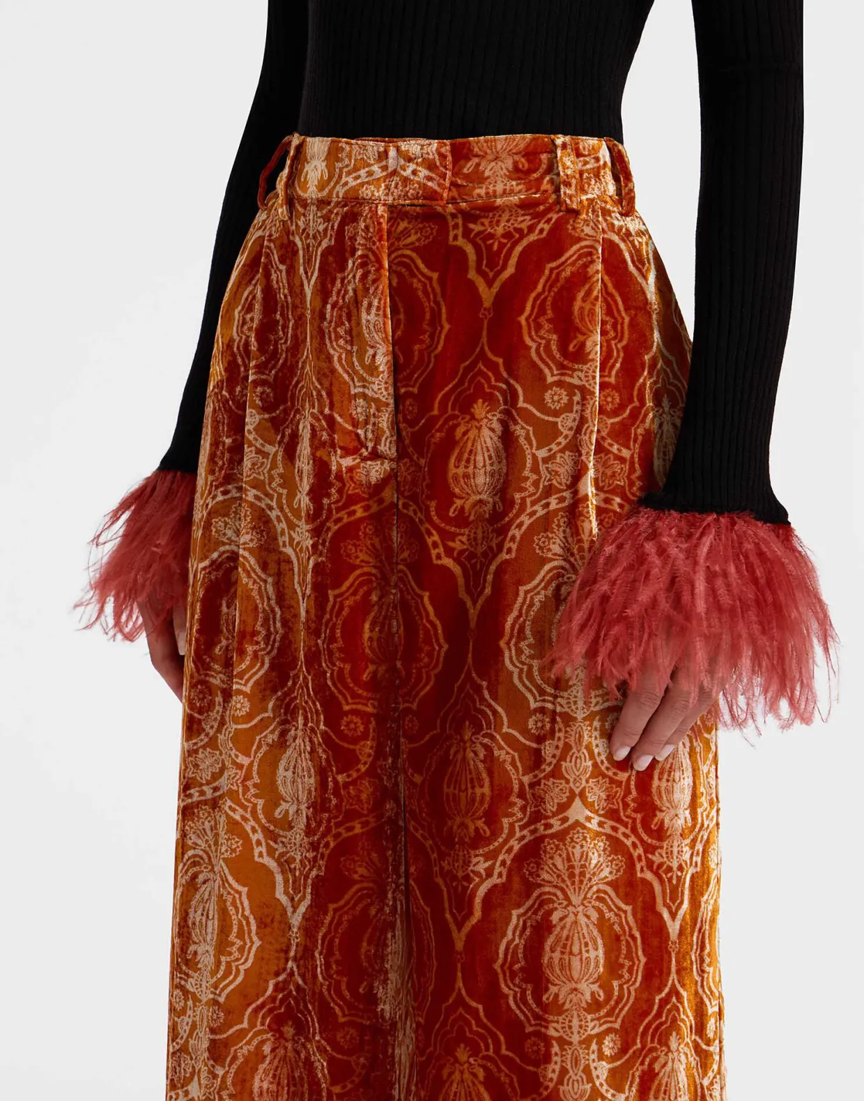 Loose PantsBanquet Orange in Devoré